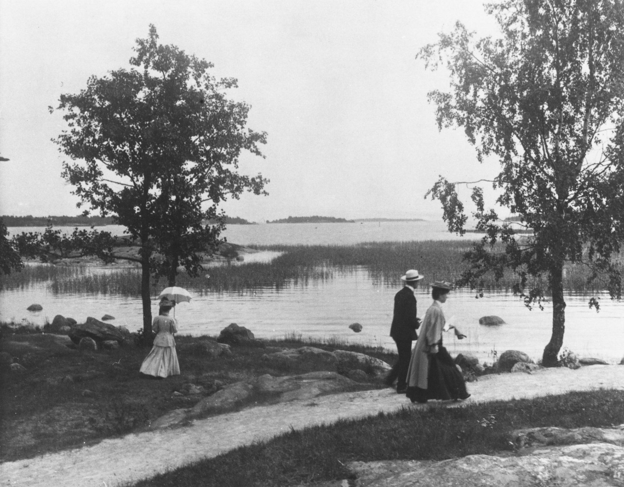 Seurasaari, rantatieltä 1890. Kuvaaja tuntematon, Helsingin kaupunginmuseo.